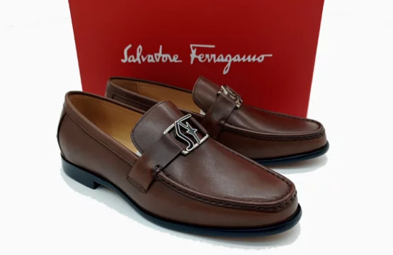 Ferragamo Leather Moccasins Italian Designer Moccasins Luxury Men’s Brown Shoes Ferragamo Men’s Footwear