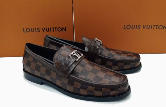 Louis Vuitton Brown Loafers LV Moccasins Men LV Leather Shoes Designer Brown Moccasins Louis Vuitton Men’s Footwear