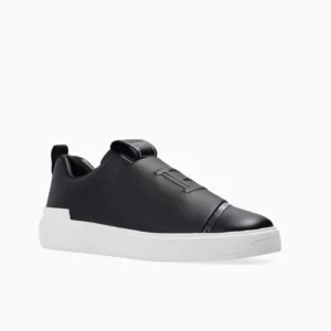 Balmain Black White Sneakers Balmain Suede Leather Sneakers Balmain Designer Footwear Luxury Contrast Sneakers Balmain Casual Shoes
