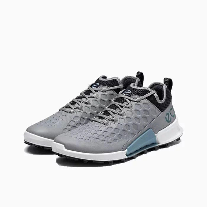 ECCO Golf Gray ECCO Men’s Golf Shoes Genuine Leather Ecco Sneakers ECCO Grey Golf Footwear Men’s ECCO Leather Sneakers