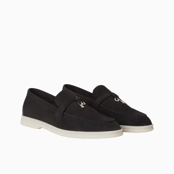 Loro Piana Black Suede Shoes Loro Piana Suede Footwear Loro Piana Men Shoes Luxury Suede Shoes Men