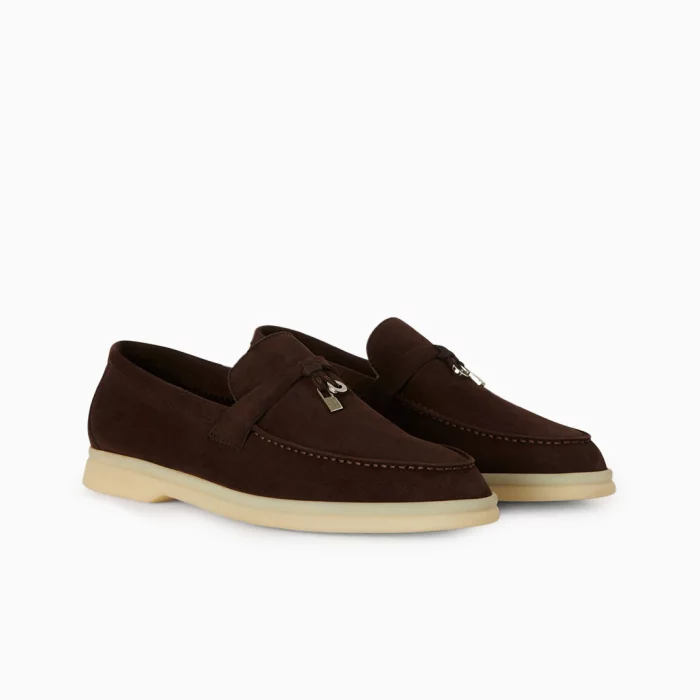 Loro Piana Brown Suede Shoes Loro Piana Suede Footwear Loro Piana Men Shoes Luxury Suede Shoes Men