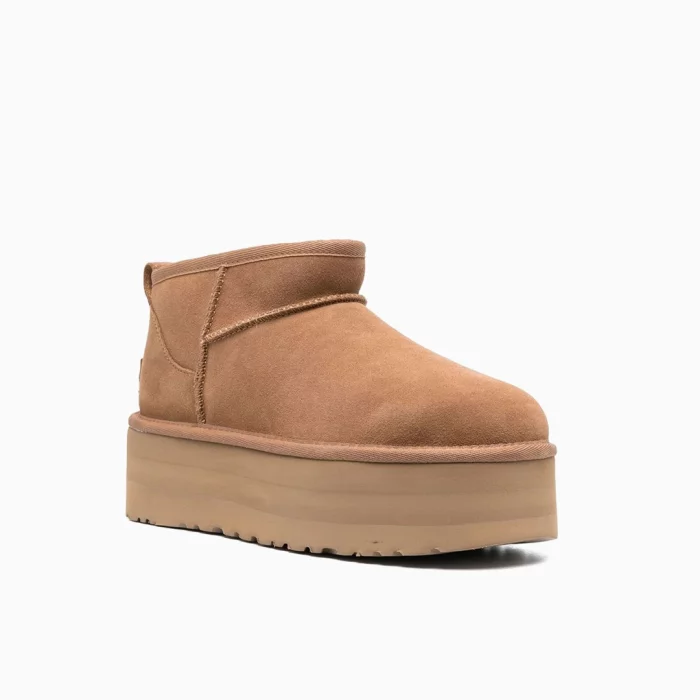 UGG Ultra Mini Jordan UGG brown platform boots UGG women’s suede boots Lifestyle UGG footwear UGG platform ankle boots