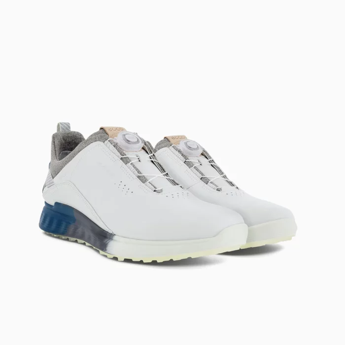 ECCO White Golf Shoes ECCO Men’s Golf Footwear White ECCO Golf Sneakers Hybrid Golf Shoes White ECCO Leather Golf Shoes