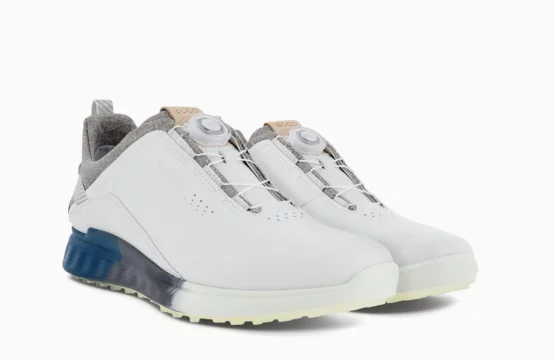 ECCO White Golf Shoes ECCO Men’s Golf Footwear White ECCO Golf Sneakers Hybrid Golf Shoes White ECCO Leather Golf Shoes