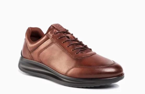 ECCO Aquet Brown ECCO Leather Sneakers Men Brown ECCO Lifestyle Shoes ECCO Men’s Casual Sneakers Aquet ECCO Brown Shoes