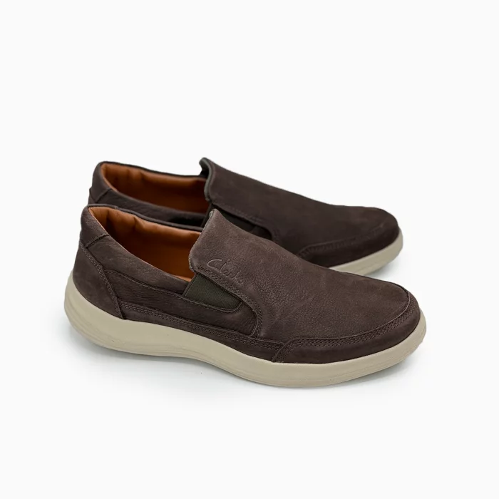 Clarks Step Stroll Brown Clarks Brown Loafer Sneaker Clarks Slip-On Brown Shoes Clarks Men’s Brown Loafer Sneakers Brown Lifestyle Sneakers Clarks