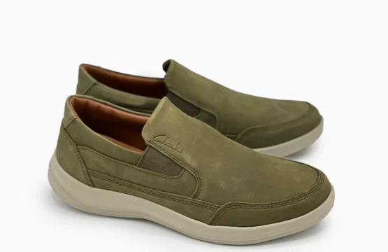 Clarks Step Stroll Green Green Loafer Sneaker Clarks Clarks Slip-On Green Shoes Clarks Men’s Green Loafer Sneakers Green Lifestyle Sneakers Clarks