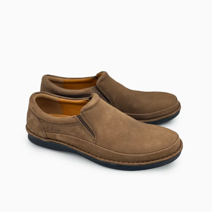 Men’s Brown Leather Shoes Clarks Casual Brown Shoes Brown Smart Casual Shoes Leather Slip-On Clarks