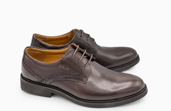 Clarks Brown Leather Shoes Clarks Lace Up Men’s Brown Smart-Casual Shoes Clarks Office Shoes Men’s Leather Lace Up Footwear