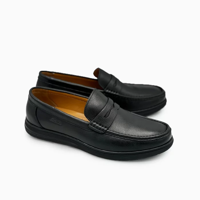 Clarks Black Loafers Clarks Slip On Leather Shoes Men’s Clarks Formal Loafers Black Leather Office Shoe