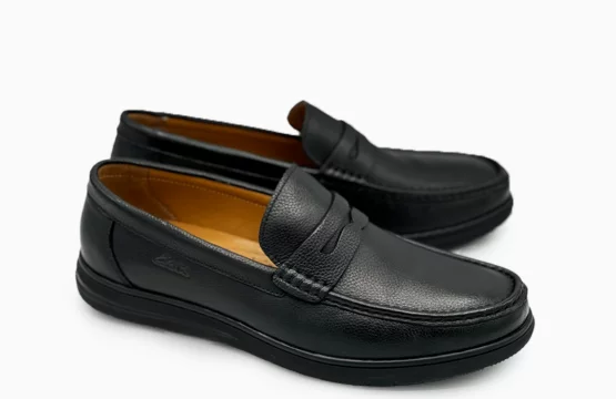 Clarks Black Loafers Clarks Slip On Leather Shoes Men’s Clarks Formal Loafers Black Leather Office Shoe