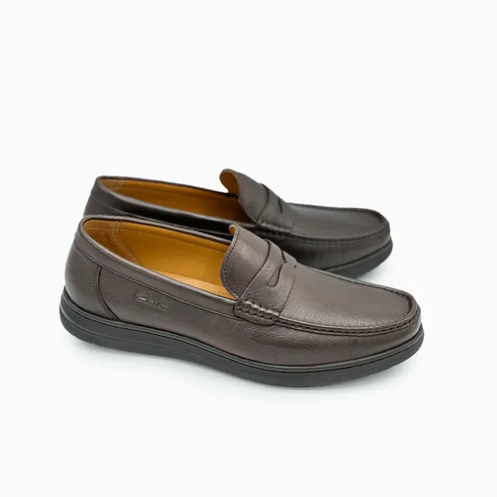 Clarks Brown Slip On Comfort Brown Leather Clarks Men’s Clarks Confort Shoes Brown Slip-On Office Shoes Casual Brown Leather Footwear