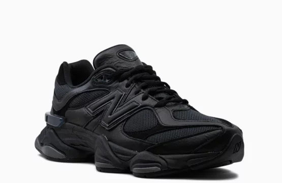 NB 9060 black leather sneakers New Balance 9060 all-black leather New Balance 9060 leather comfort shoes Premium leather New Balance 9060 New Balance 9060 lifestyle collection