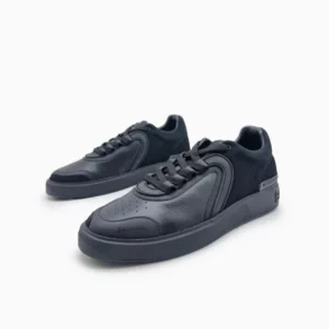Balmain Black Sneakers Balmain Designer Sneakers Balmain Luxury Streetwear Shoes Full Black Designer Sneakers Balmain Casual Footwear