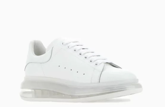 Alexander McQueen White Sneakers McQueen Oversized Sneakers Designer White Chunky Sneakers Alexander McQueen Leather Shoes Luxury White Sneakersv