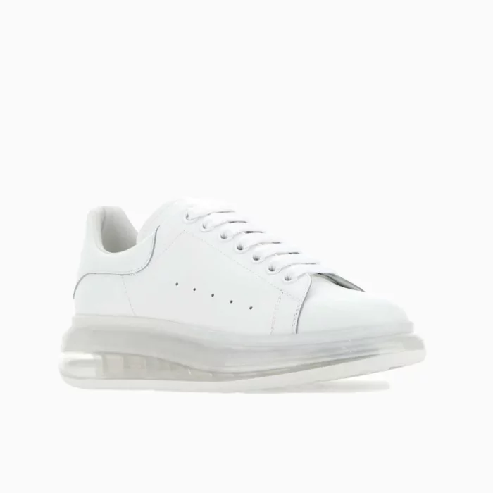 Alexander McQueen White Sneakers McQueen Oversized Sneakers Designer White Chunky Sneakers Alexander McQueen Leather Shoes Luxury White Sneakersv