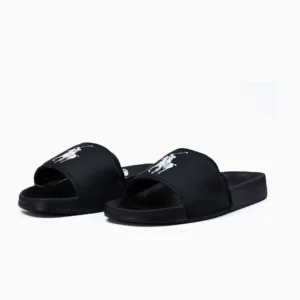 Polo Slides Black Polo Sandals Polo Flip Flops Black Casual Slides Men’s Polo Slippers