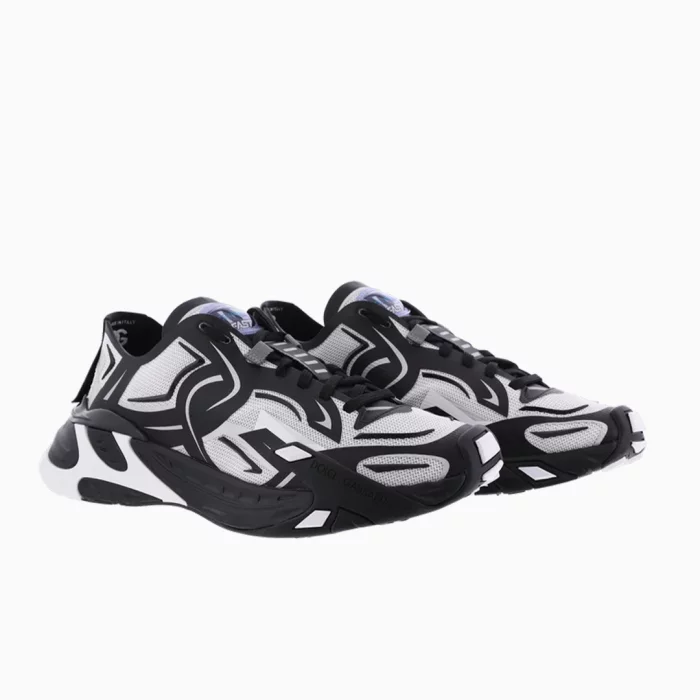 Dolce & Gabbana Black Sneakers Dolce & Gabbana Leather Shoes Italian Designer Black Sneakers Luxury Black Casual Sneakers Dolce & Gabbana Lifestyle Footwear