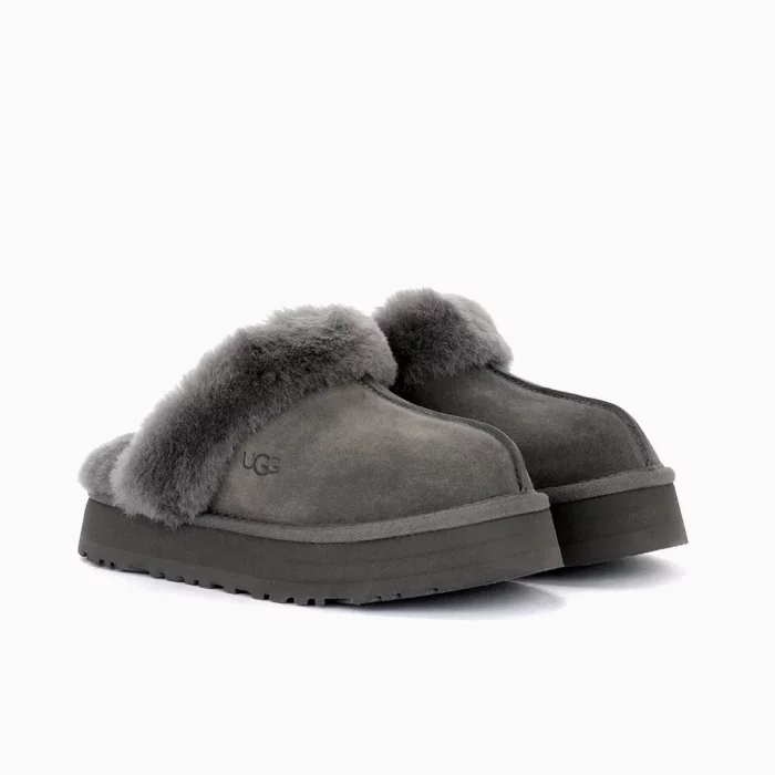 UGG Disquette Jordan UGG platform slippers UGG gray suede shoes UGG women’s slippers