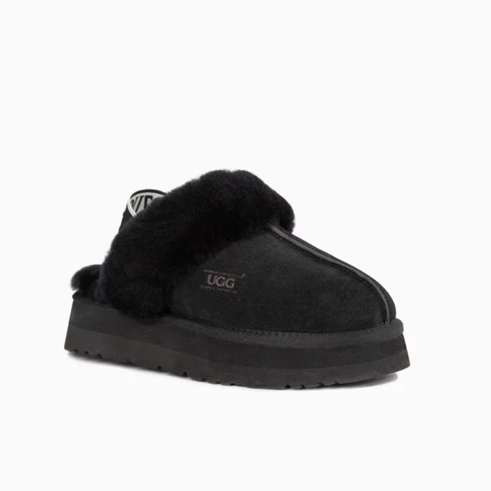 UGG platform slippers Jordan UGG elastic backstrap UGG suede platform shoes UGG women’s platform footwear Lifestyle UGG slippers