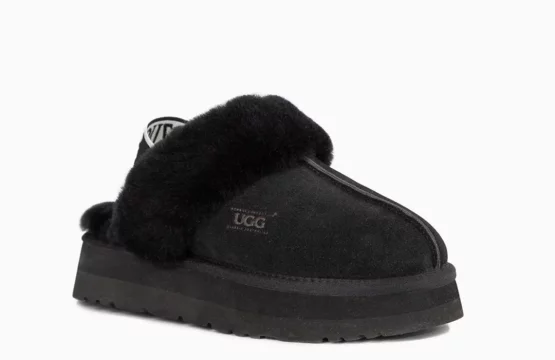 UGG platform slippers Jordan UGG elastic backstrap UGG suede platform shoes UGG women’s platform footwear Lifestyle UGG slippers