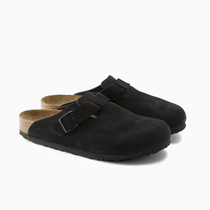 Birkenstock Soft Footbed Black Birkenstock Boston Suede Birkenstock Black Clogs Comfort Suede Birkenstocks