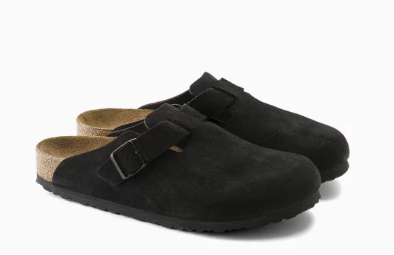 Birkenstock Soft Footbed Black Birkenstock Boston Suede Birkenstock Black Clogs Comfort Suede Birkenstocks