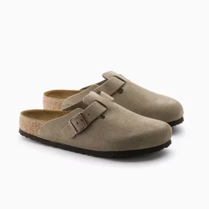 Birkenstock Olive Clogs Boston Suede Olive Birkenstock Soft Footbed Olive Birkenstock Boston Suede