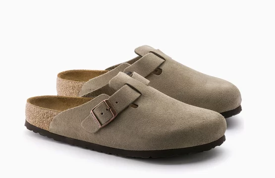 Birkenstock Olive Clogs Boston Suede Olive Birkenstock Soft Footbed Olive Birkenstock Boston Suede