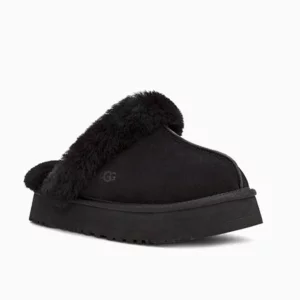 UGG Disquette Jordan UGG black platform slippers UGG suede women’s shoes Lifestyle UGG slippers UGG platform comfort shoes
