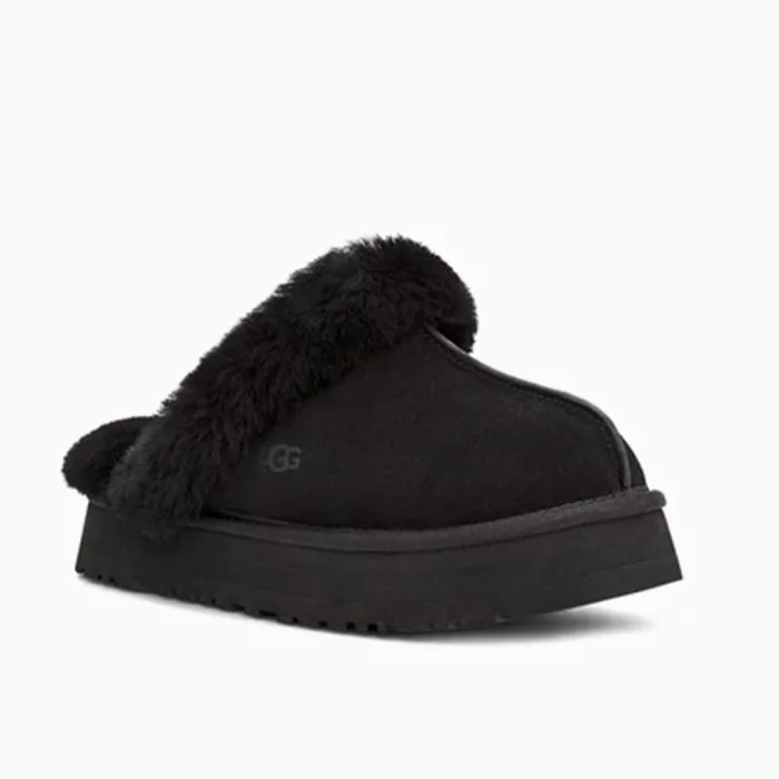 UGG Disquette Jordan UGG black platform slippers UGG suede women’s shoes Lifestyle UGG slippers UGG platform comfort shoes
