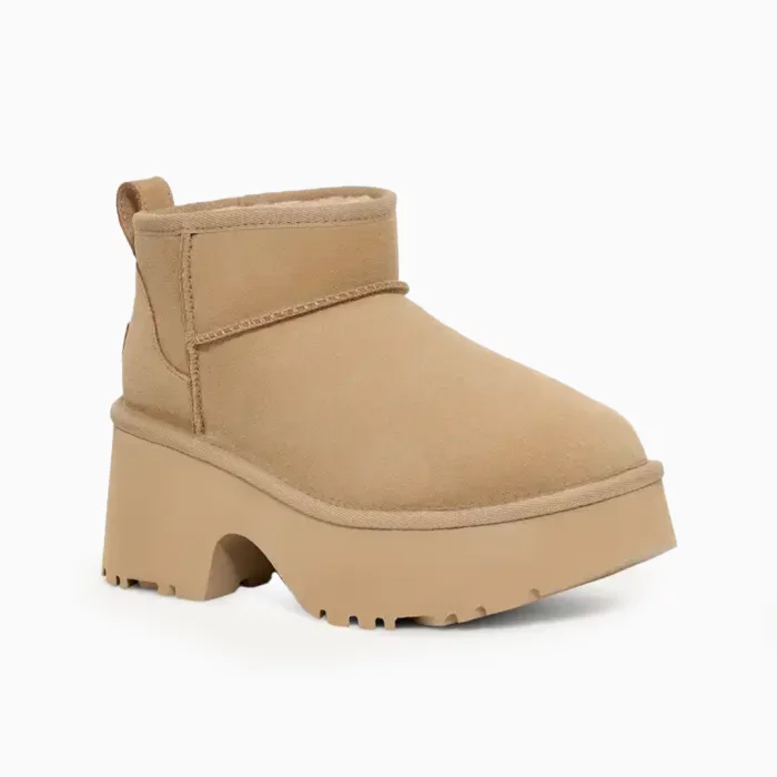UGG Ultra Mini Jordan UGG beige platform boots UGG women’s mini boots Lifestyle UGG platform footwear UGG elevated suede boots