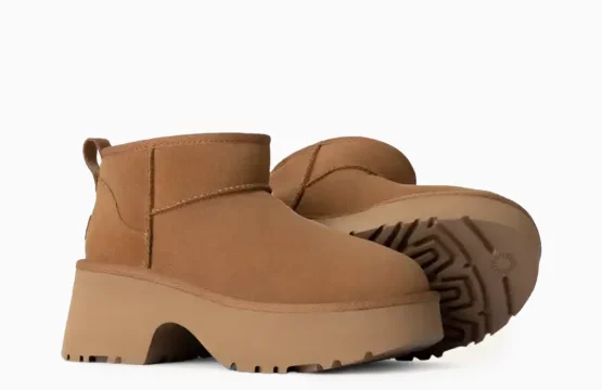 UGG Ultra Mini Jordan UGG brown platform boots UGG women’s short boots UGG elevated suede boots Lifestyle UGG platform footwear