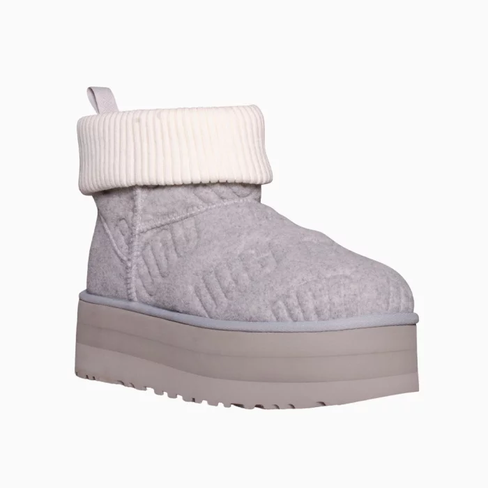 UGG platform boots Jordan UGG gray mini boots UGG Classic Mini women’s Lifestyle UGG platform UGG wool-lined boots