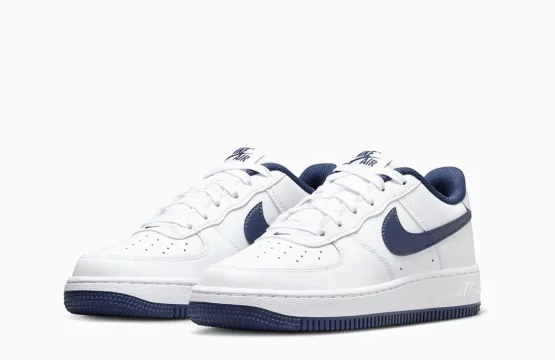 Nike Air Force 1 kids Jordan Air Force 1 GS white sneakers Nike Air Force 1 boys shoes Nike youth basketball sneakers Kids lifestyle Nike sneakers