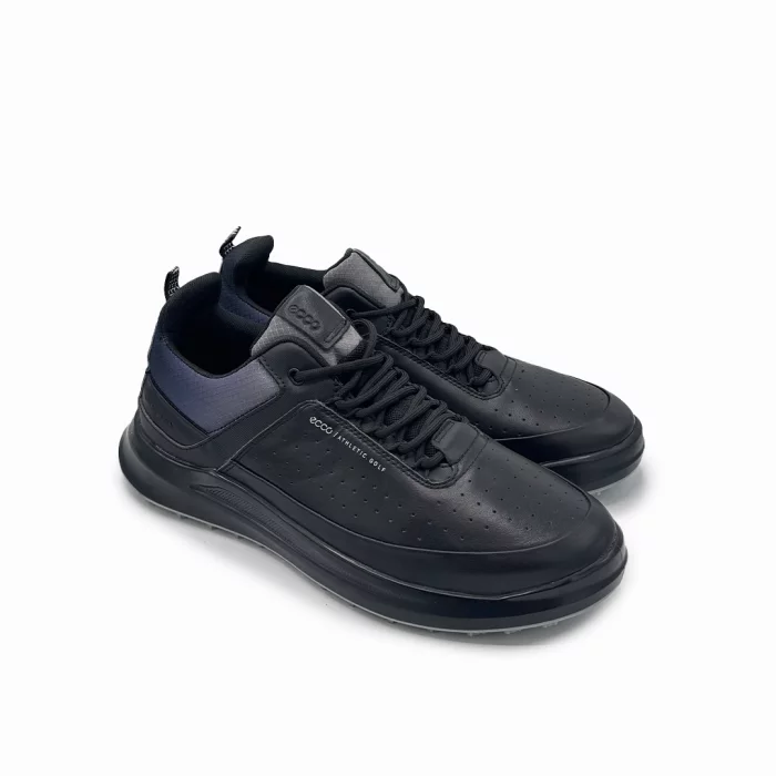 ECCO Golf Black Sneakers ECCO Men’s Athletic Golf Shoes Black ECCO Golf Footwear ECCO Sport Golf Shoes ECCO Hybrid Golf Sneakers
