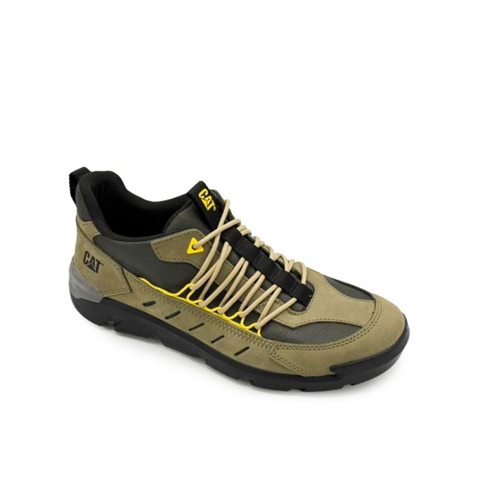 The Caterpillar Crail Sport Universal Olive Green shoes feature durable leather–mesh construction, EVA cushioning, and non-slip traction — engineered for all-year comfort, walking, work, travel, and everyday lifestyle use in Jordan. Available now at OnlyBrandsJO.