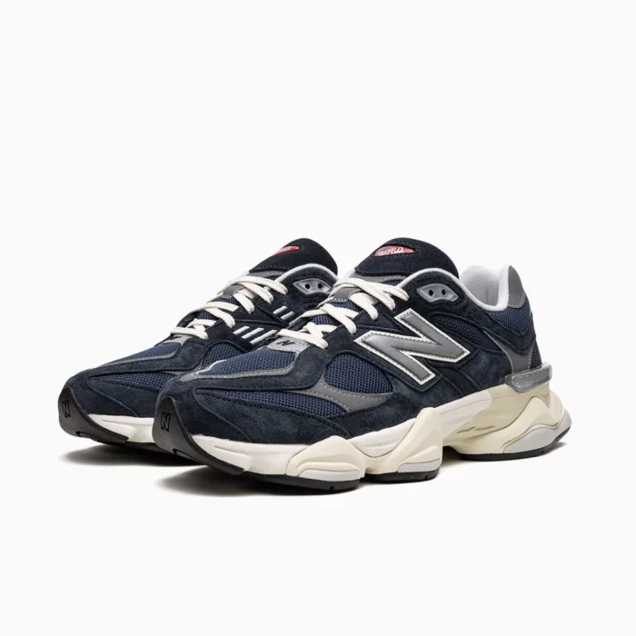 New Balance 9060 navy blue lifestyle New Balance 9060 men sneakers New Balance 9060 ABZORB SBS cushioning New Balance 9060 retro-futuristic sneakers New Balance 9060 lifestyle shoes New Balance 9060 navy tone