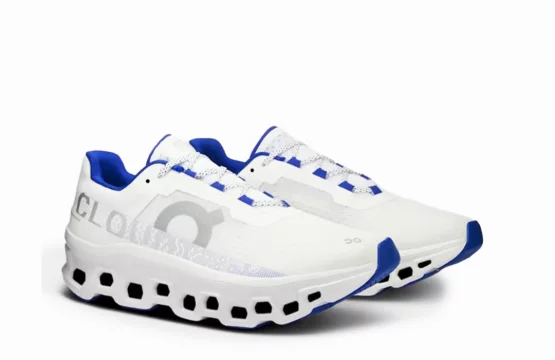 On Cloudmonster LNY Jordan On Running Lunar New Year edition On Cloudmonster White Blue sneakers On Running Helion cushioning shoes