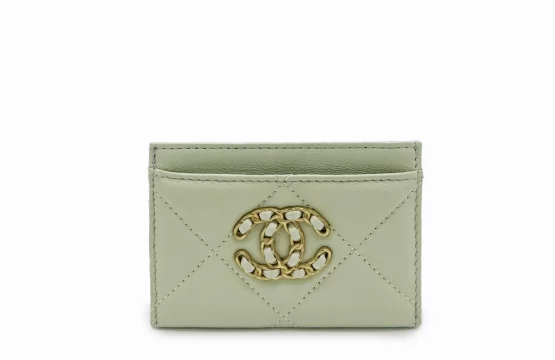Chanel Lambskin Beige Card Holder