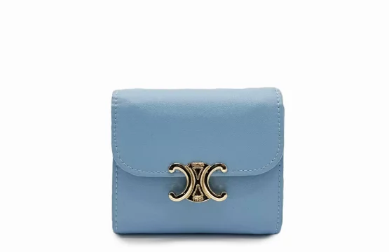 Celine Wallet Leather Light Blue