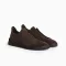 Zegna Triple Stitch Brown Zegna Suede Sneakers Zegna Brown Leather Sneakers Luxury Brown Slip-On Sneakers Zegna Designer Footwear