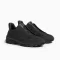 Zegna Triple Stitch Black Zegna Monte Sneakers Black Zegna Suede Leather Sneakers Luxury Black Slip-On Sneakers Zegna Designer Footwear