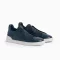 Zegna Deerskin Sneakers Triple Stitch Navy Leather Sneakers Luxury Navy Blue Zegna Shoes Zegna Slip-On Leather Sneakers Zegna Designer Sneakers Men