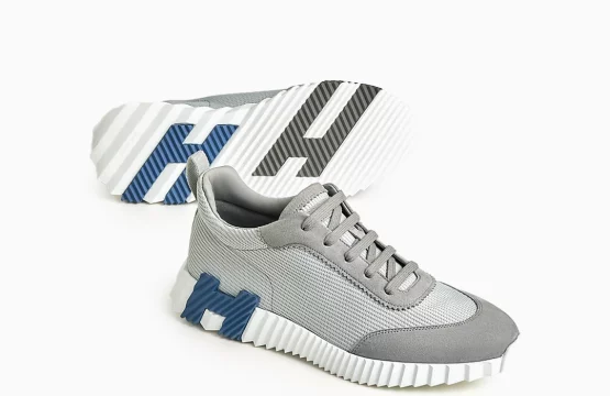 Hermes Bouncing Sneakers Hermes Grey Sneakers Hermes Luxury Sneakers Hermes Casual Footwear Designer Sport Sneakers