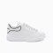 Alexander McQueen White Sneakers McQueen Oversized Sneakers Designer White Chunky Sneakers Alexander McQueen Leather Shoes Luxury White Sneakers
