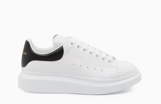 Alexander McQueen White Sneakers McQueen Oversized Sneakers Designer White Chunky Sneakers Alexander McQueen Leather Shoes Luxury White Sneakers