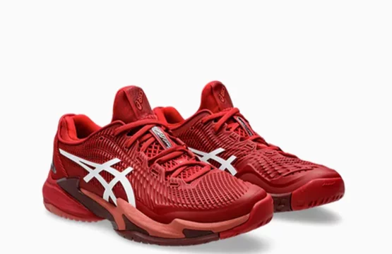 Asics Cranberry White padel shoes Asics Novak Djokovic tennis sneakers Asics performance tennis shoes