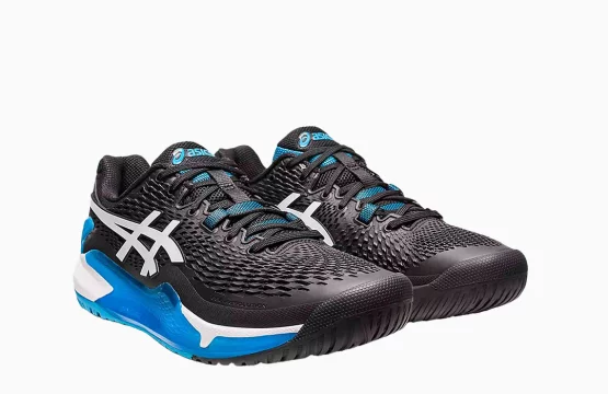 Asics Gel Resolution 9 Jordan

Asics Black Blue padel shoes

Asics Gel Resolution tennis sneakers

Asics padel court footwear